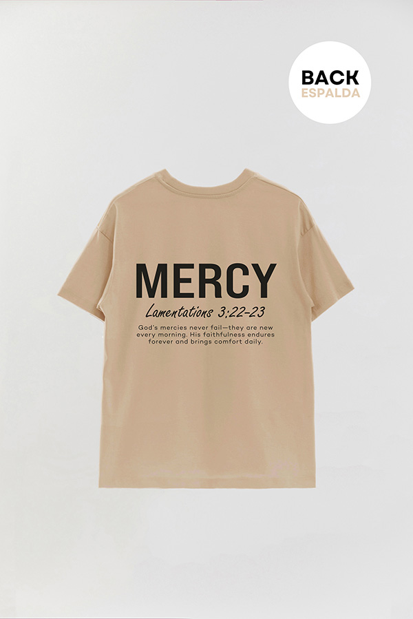 REMERA OVER ESTAMPADA UNISEX ESPALDA MERCY