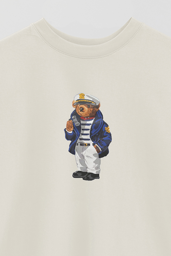 REMERA OVER ESTAMPADA UNISEX BEAR NAUTIC