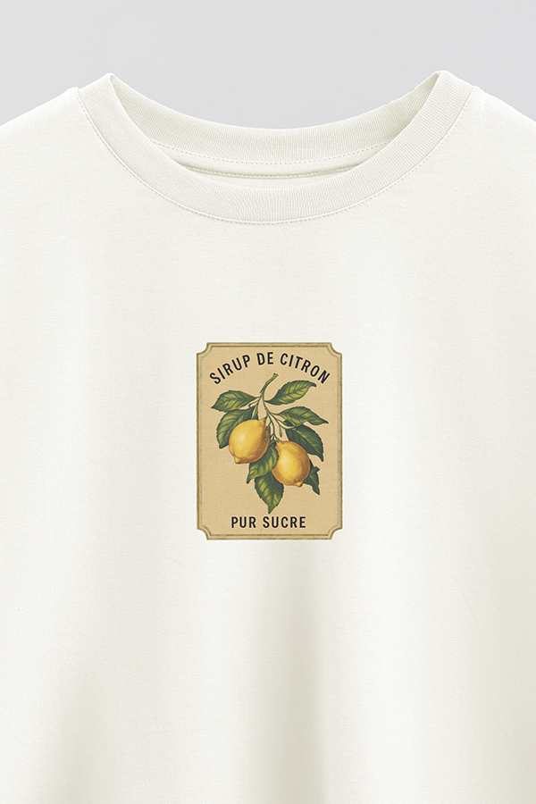 REMERA CROP ESTAMPADA LMN SIRUP DE CITRON
