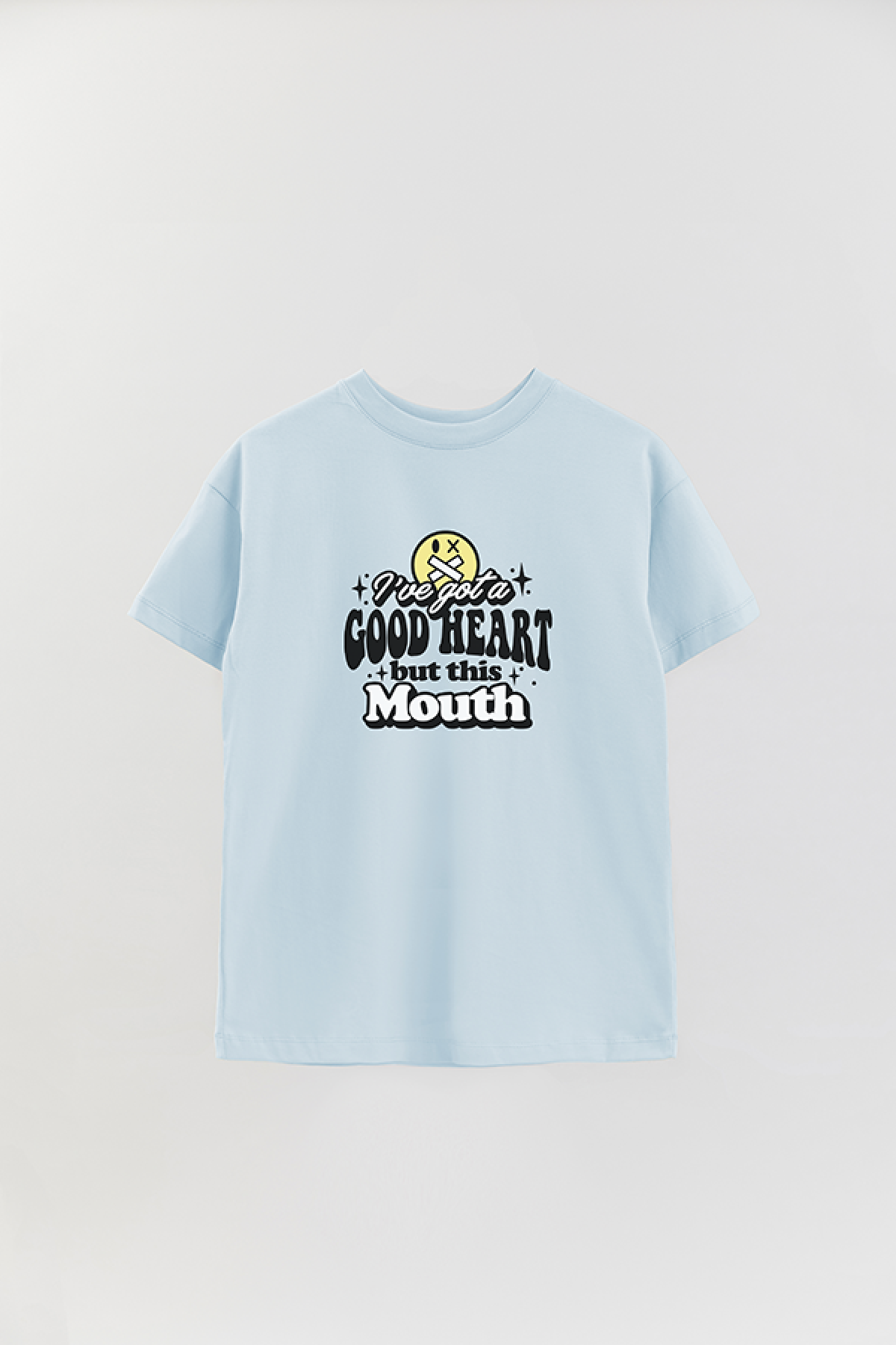 REMERA OVER ESTAMPADA LV5 I HAVE A GOOD HEART