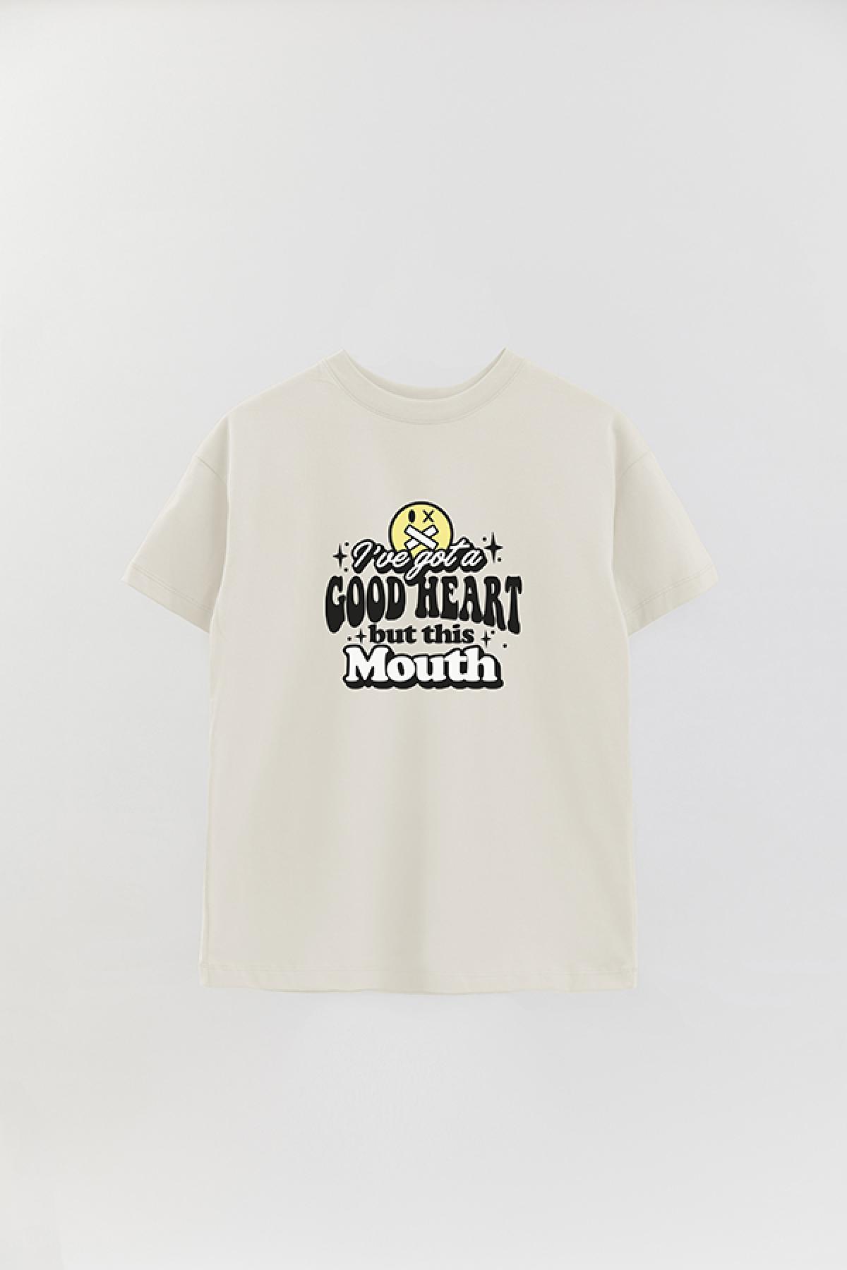 REMERA OVER ESTAMPADA LV5 I HAVE A GOOD HEART