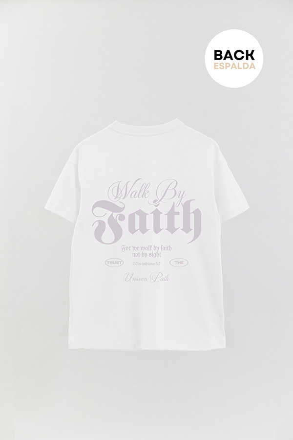 REMERA OVER ESTAMPADA UNISEX ESPALDA FAITH 1
