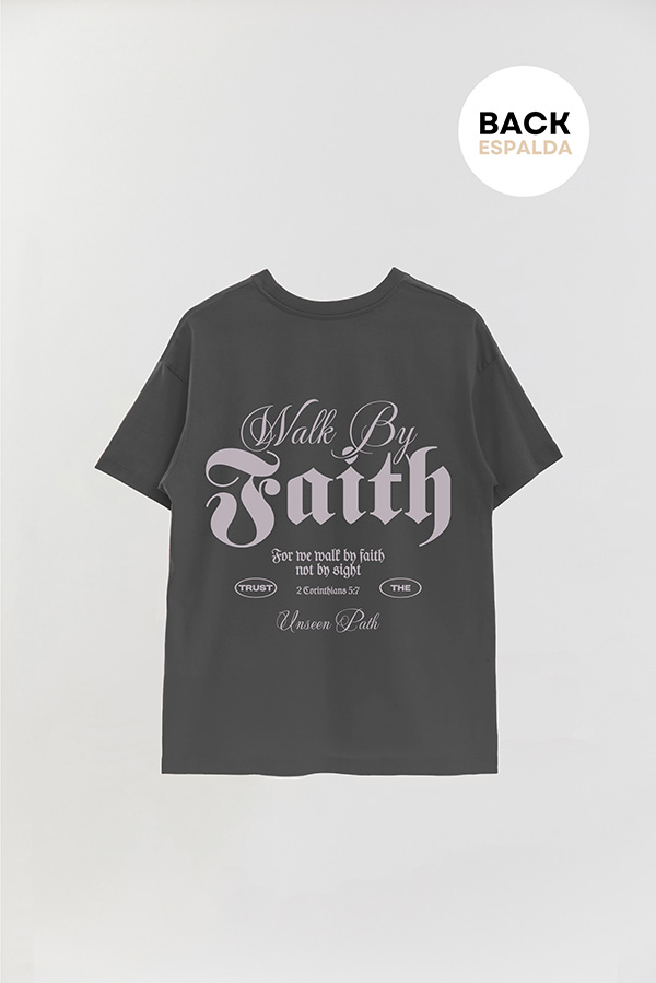 REMERA OVER ESTAMPADA UNISEX ESPALDA FAITH 1