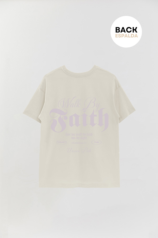 REMERA OVER ESTAMPADA UNISEX ESPALDA FAITH 1