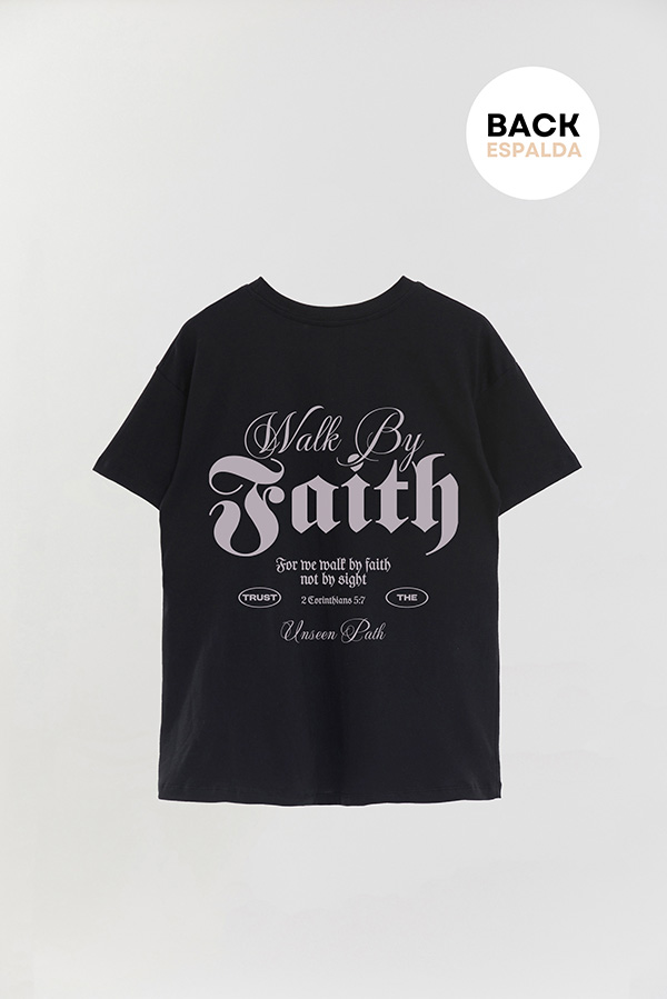 REMERA OVER ESTAMPADA UNISEX ESPALDA FAITH 1