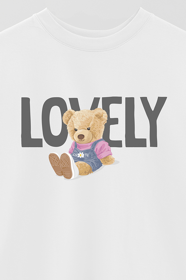 REMERA OVER ESTAMPADA UNISEX TEDDY LOVELY