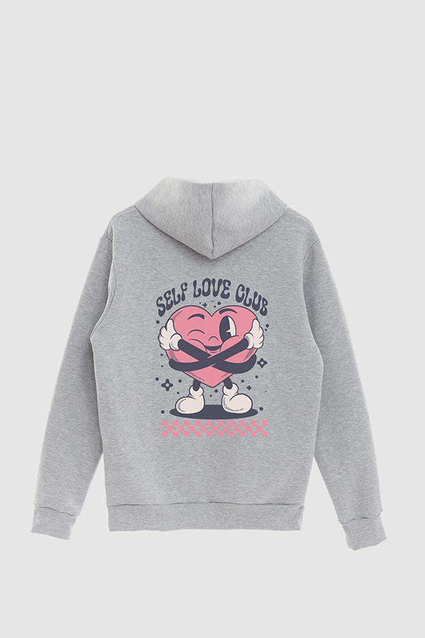 HOODIE ESTAMPADO CARTOON ILLUSTRATION SELF LOVE CLUB