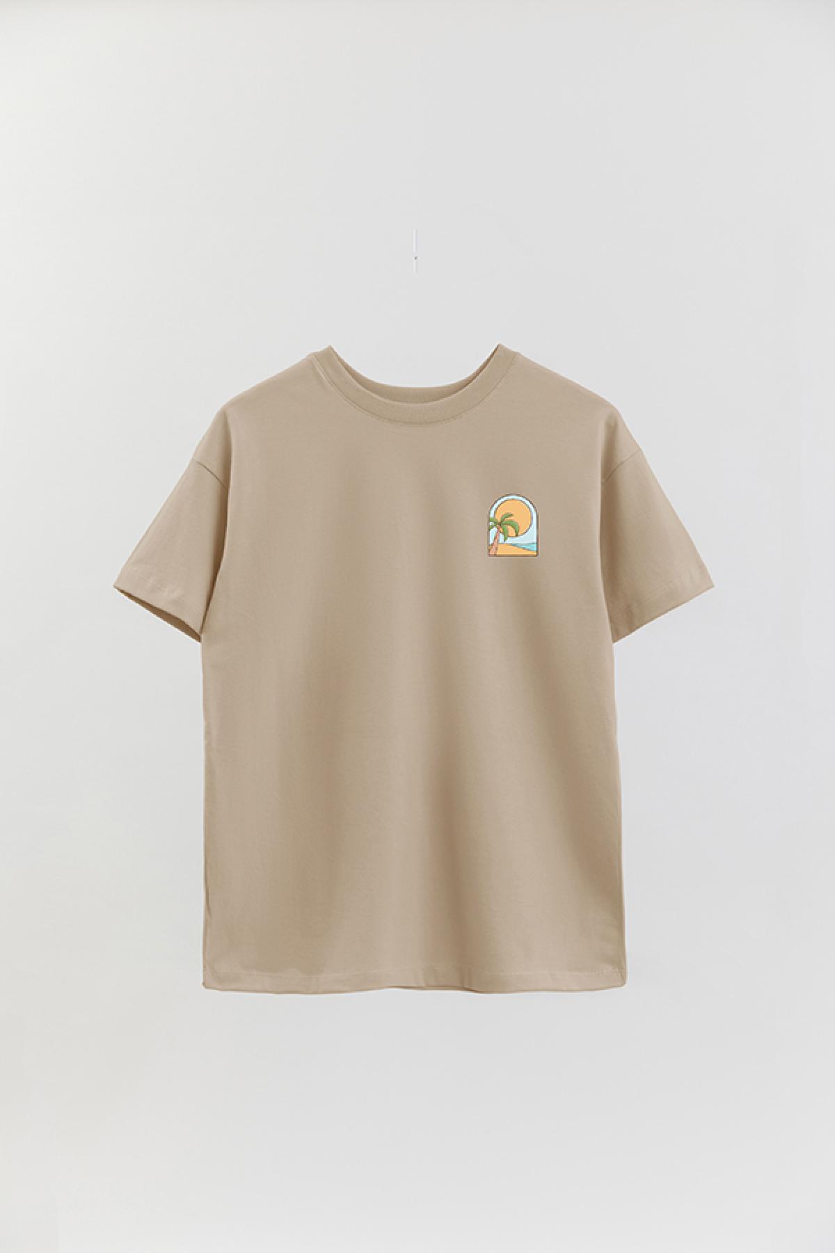 REMERA OVER ESTAMPADA SM CTN SUNSET SKY