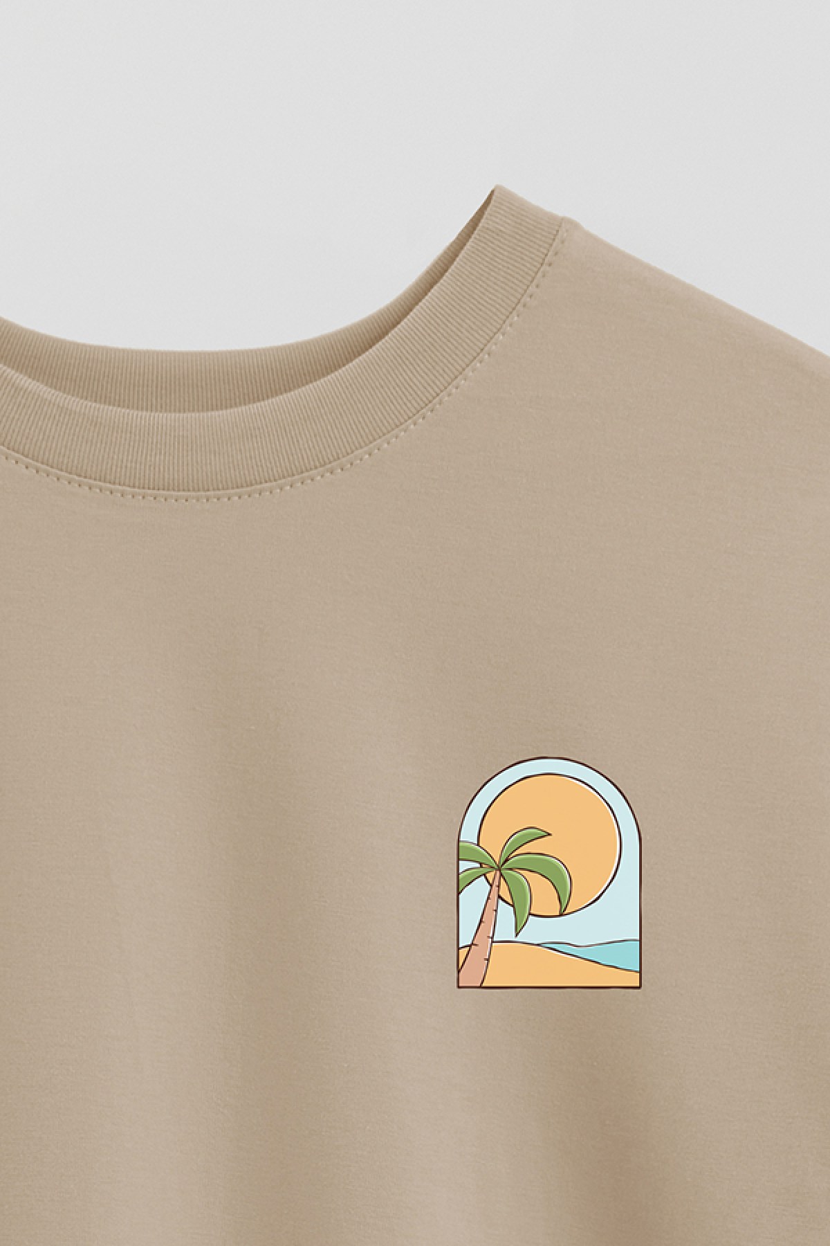 REMERA OVER ESTAMPADA SM CTN SUNSET SKY