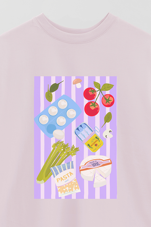 REMERA OVER ESTAMPADA MEAL PREP