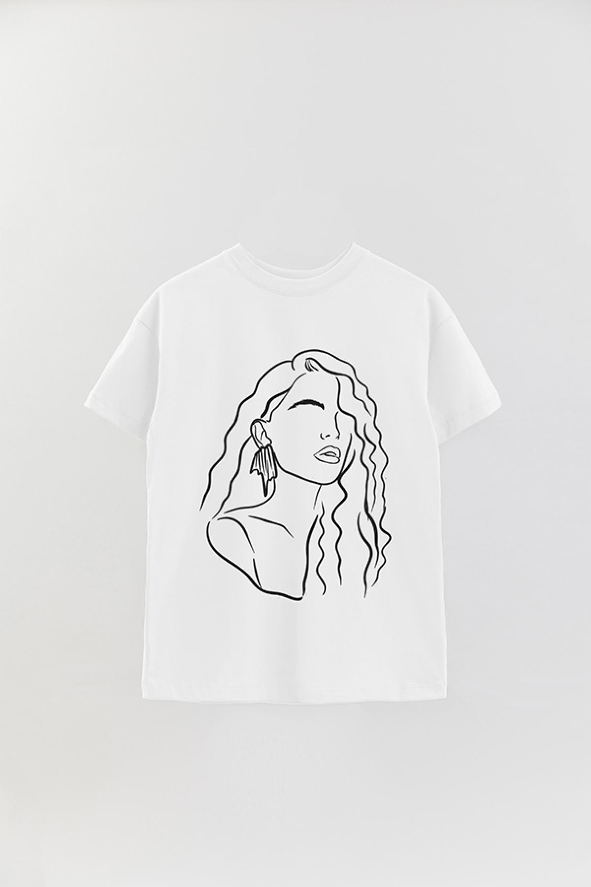 REMERA OVER ESTAMPADA W LINE ART5