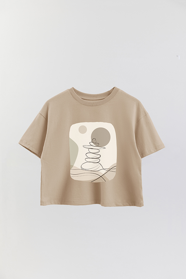 REMERA CROP ESTAMPADA ART 145
