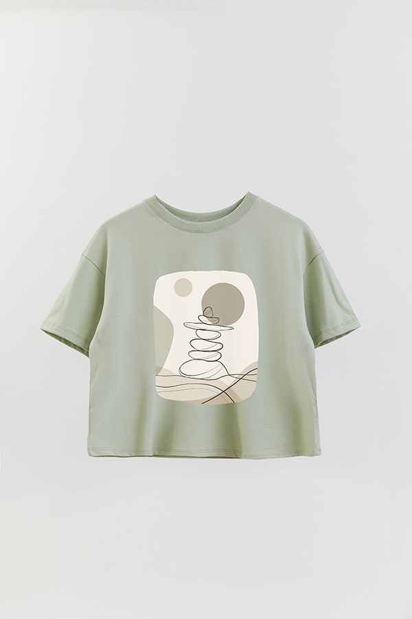 REMERA CROP ESTAMPADA ART 145