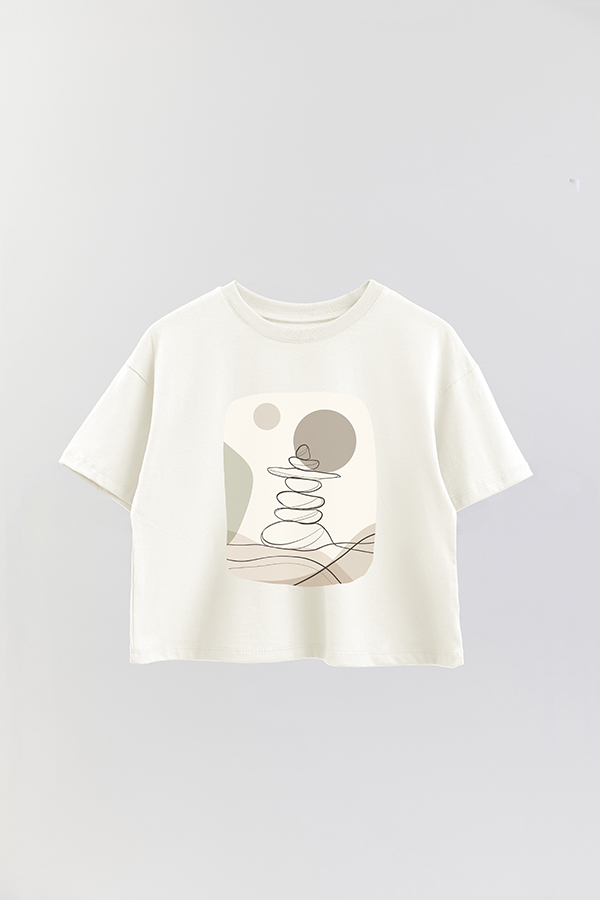 REMERA CROP ESTAMPADA ART 145