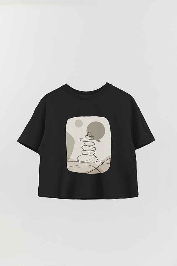 REMERA CROP ESTAMPADA ART 145
