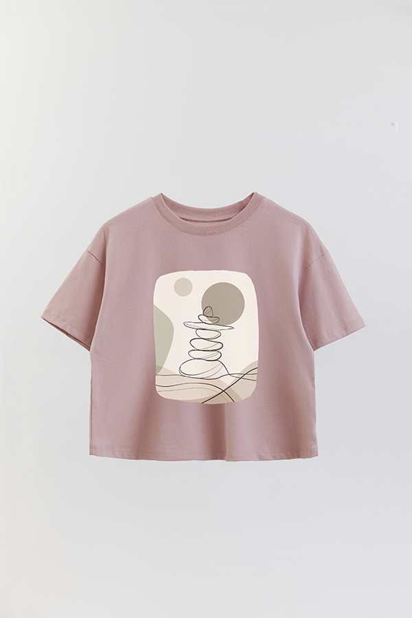 REMERA CROP ESTAMPADA ART 145