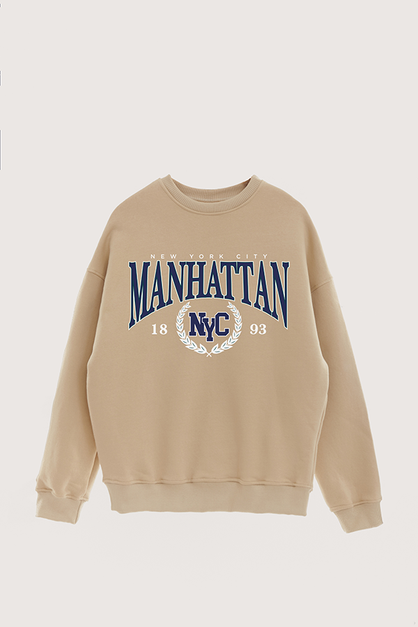 BUZO CREWNECK ESTAMPADO VARSITY MANHATTAN