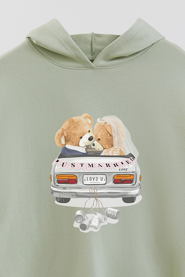 HOODIE RUSTICO KIDS TEDDY JUST MARRIED