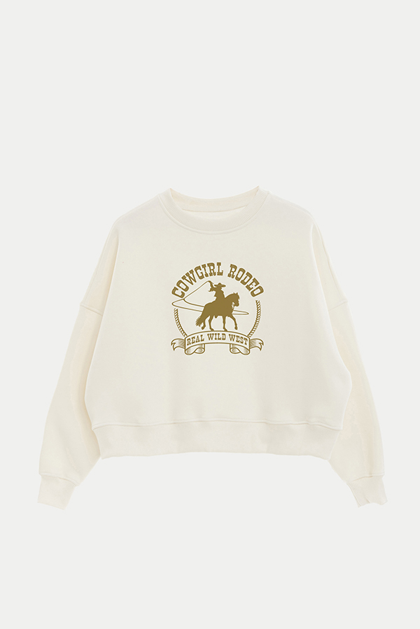 BUZO CROP ESTAMPADO TEXAN REAL WILD