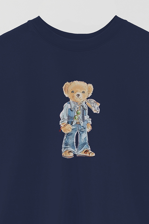 REMERA OVER ESTAMPADA UNISEX BEAR HIPPIE