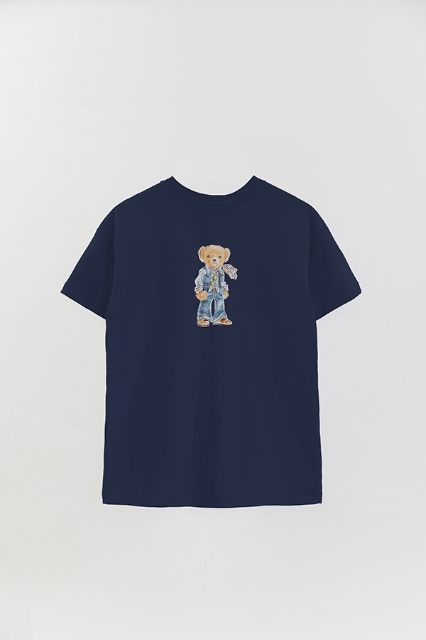 REMERA OVER ESTAMPADA UNISEX BEAR HIPPIE