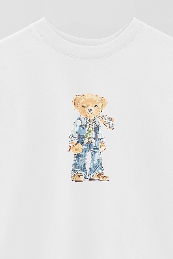 REMERA OVER ESTAMPADA UNISEX BEAR HIPPIE