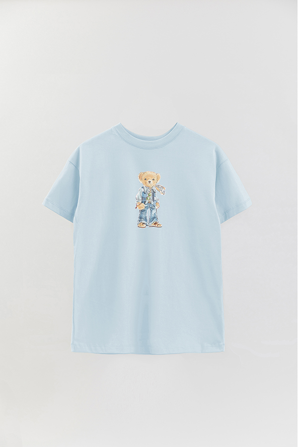 REMERA OVER ESTAMPADA UNISEX BEAR HIPPIE