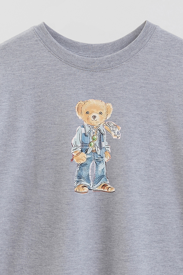 REMERA OVER ESTAMPADA UNISEX BEAR HIPPIE