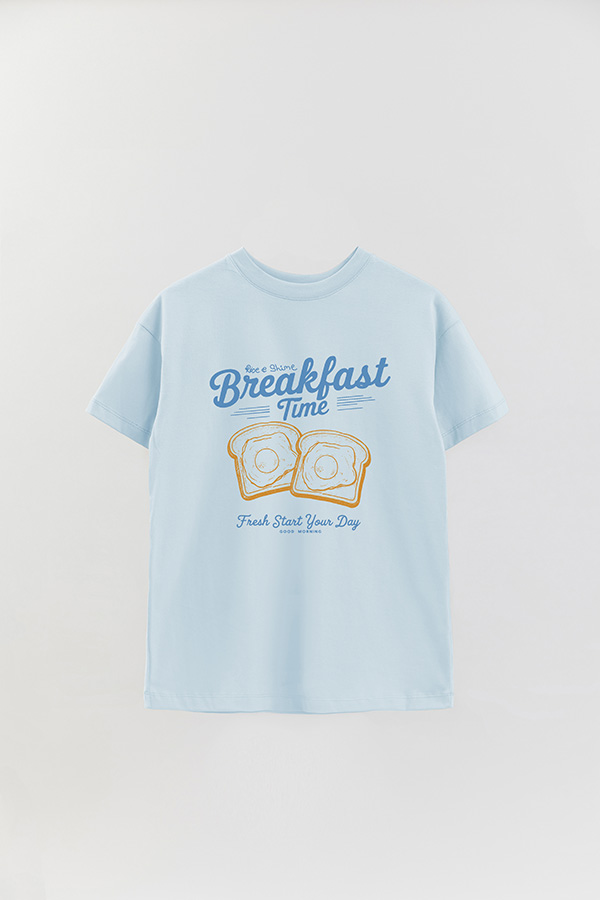 REMERA OVER ESTAMPADA BREAKFAST TIME