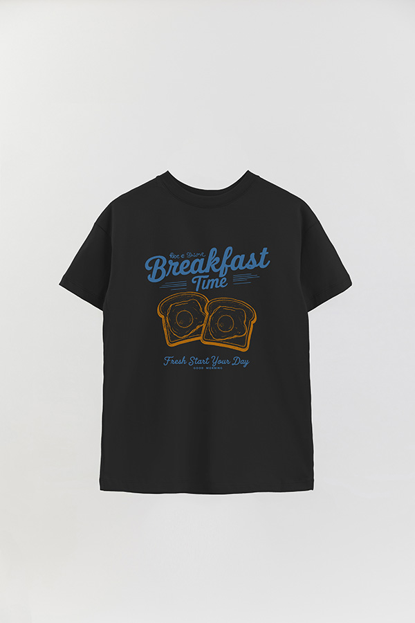 REMERA OVER ESTAMPADA BREAKFAST TIME