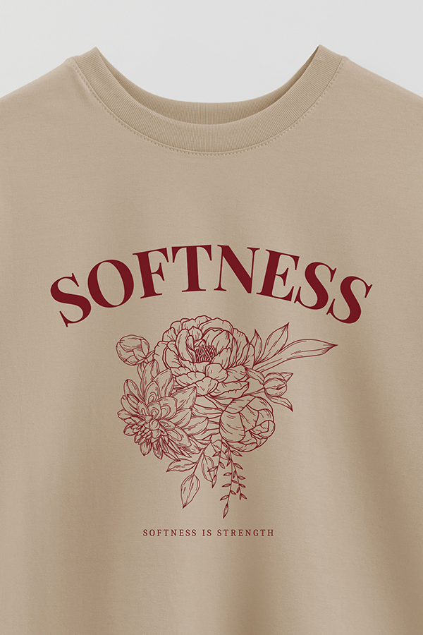 REMERA OVER ESTAMPADA PEONIES SOFTNESS