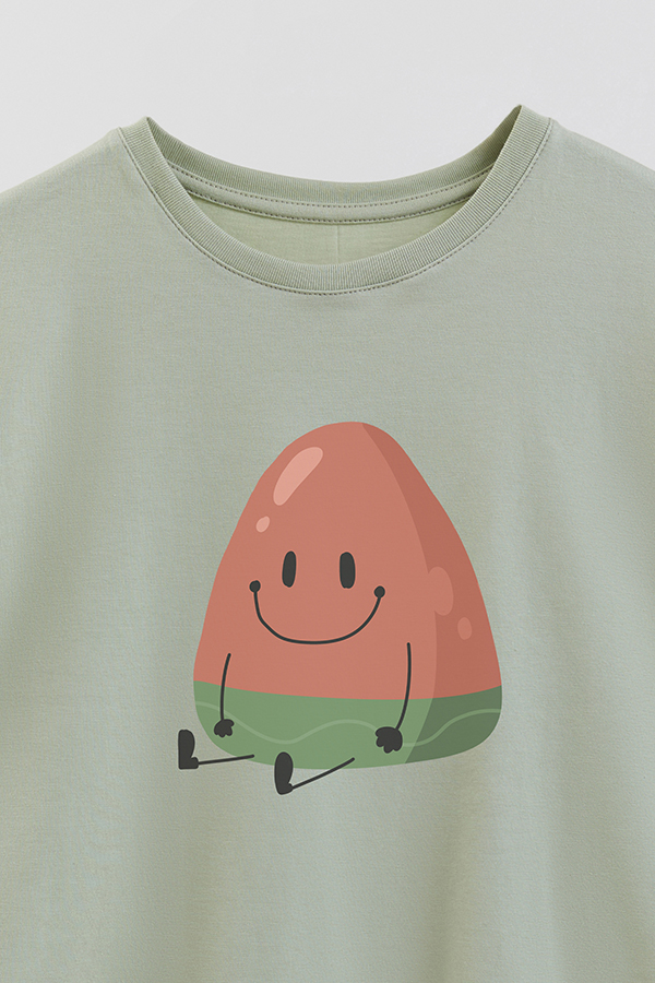 REMERA GIRL OVER FRUIT WATERMELON FACE