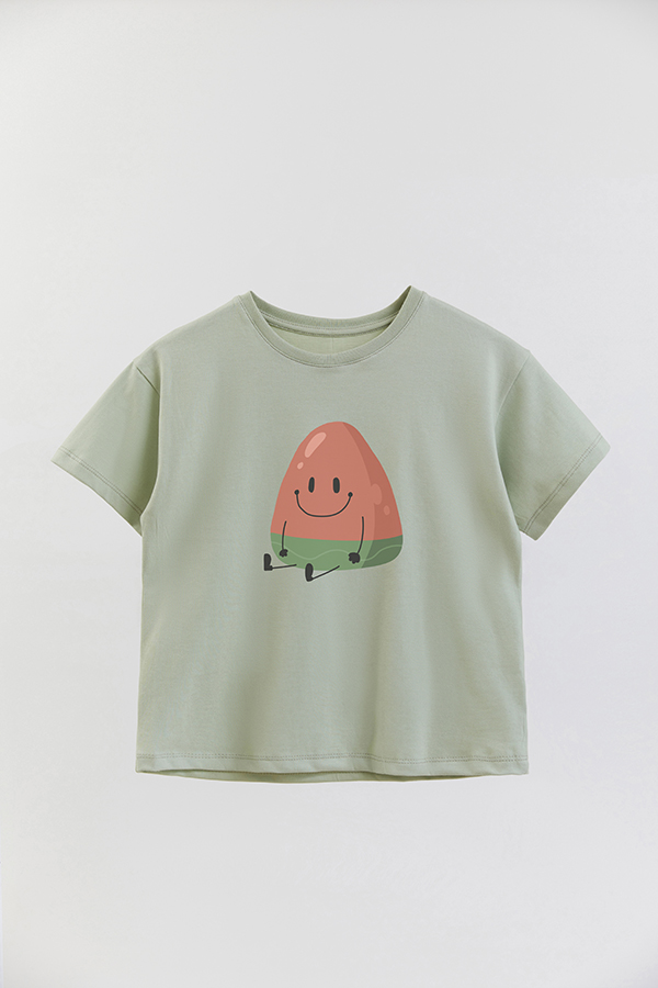 REMERA GIRL OVER FRUIT WATERMELON FACE