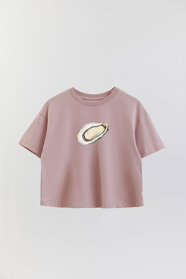 REMERA CROP ESTAMPADA COASTAL SWEET AND SALTY