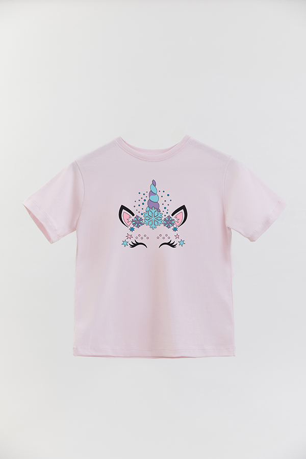 REMERA BASICA ESTAMPADA UNICORN BLUE