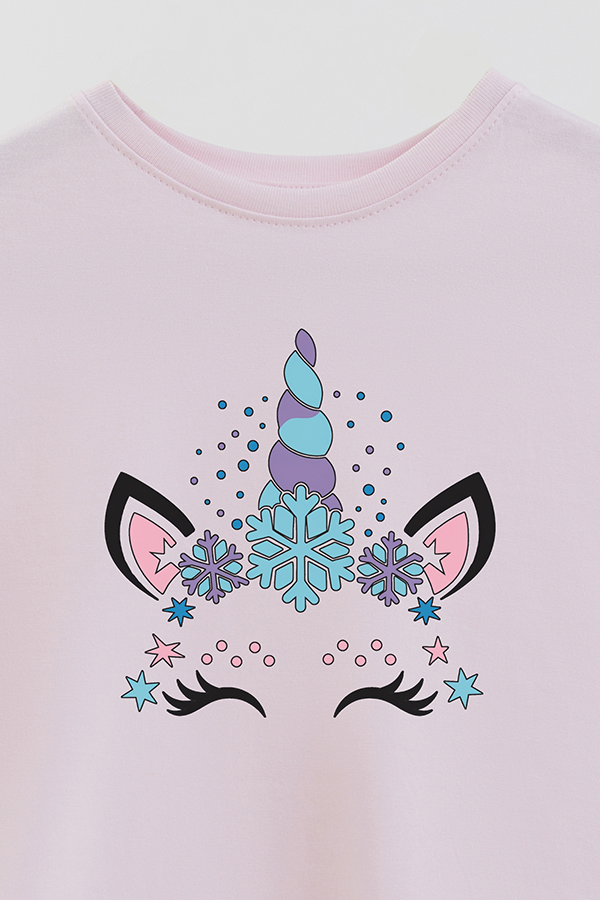 REMERA BASICA ESTAMPADA UNICORN BLUE