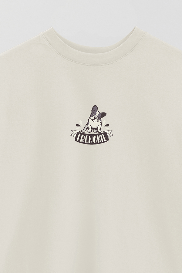 REMERA OVER ESTAMPADA DOG FRENCHIE PUPPY