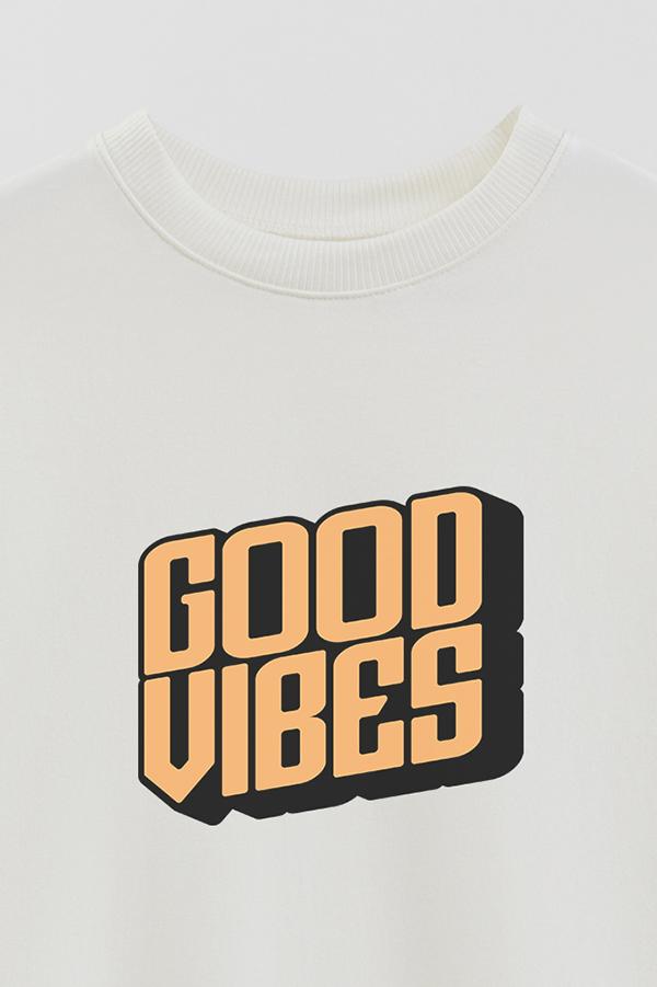 BUZO CREWNECK ESTAMPADO STREET MOOD GOOD VIBES
