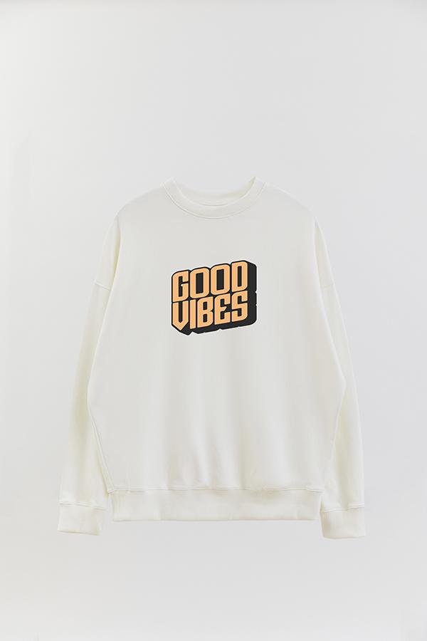 BUZO CREWNECK ESTAMPADO STREET MOOD GOOD VIBES