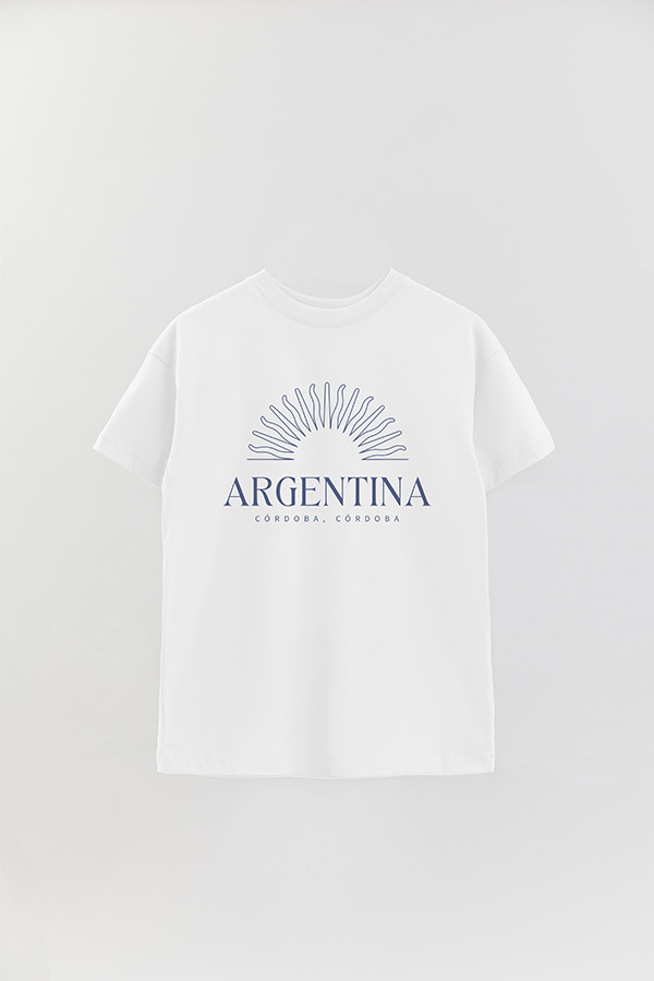 REMERA OVER ESTAMPADA ARG MS CORDOBA