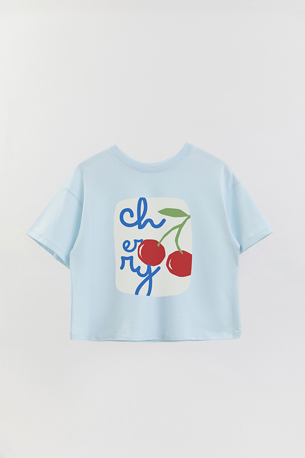 REMERA CROP ESTAMPADA ITALY CILIEGIA
