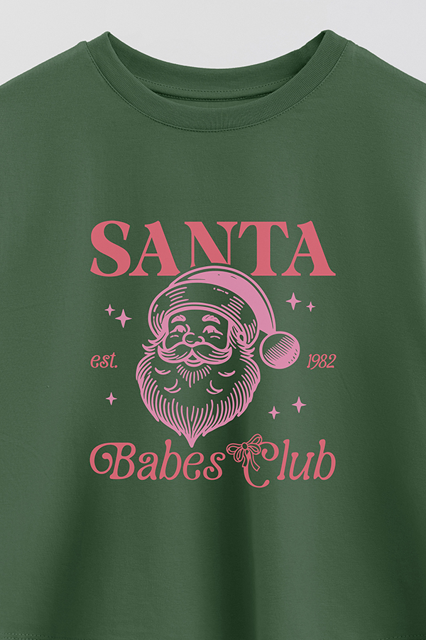 REMERA CROP SANTA BABES CLUB