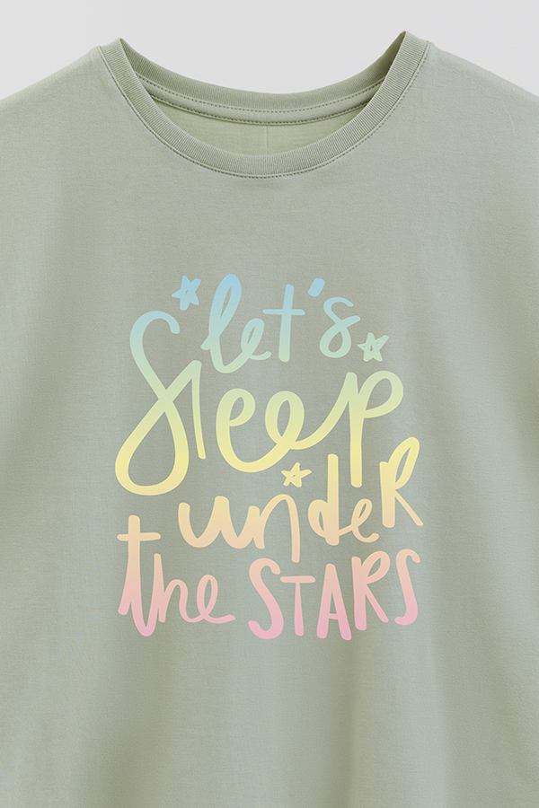 REMERA GIRL OVER SLEEP UNDER THE STARS