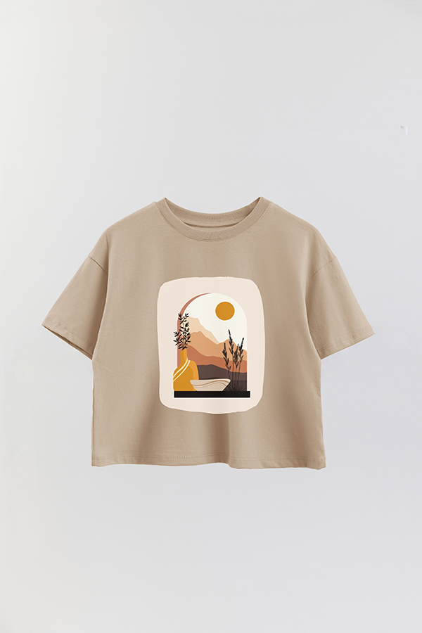 REMERA CROP ESTAMPADA ART 154