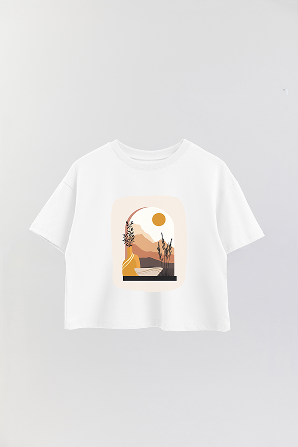 REMERA CROP ESTAMPADA ART 154
