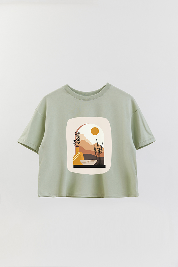 REMERA CROP ESTAMPADA ART 154