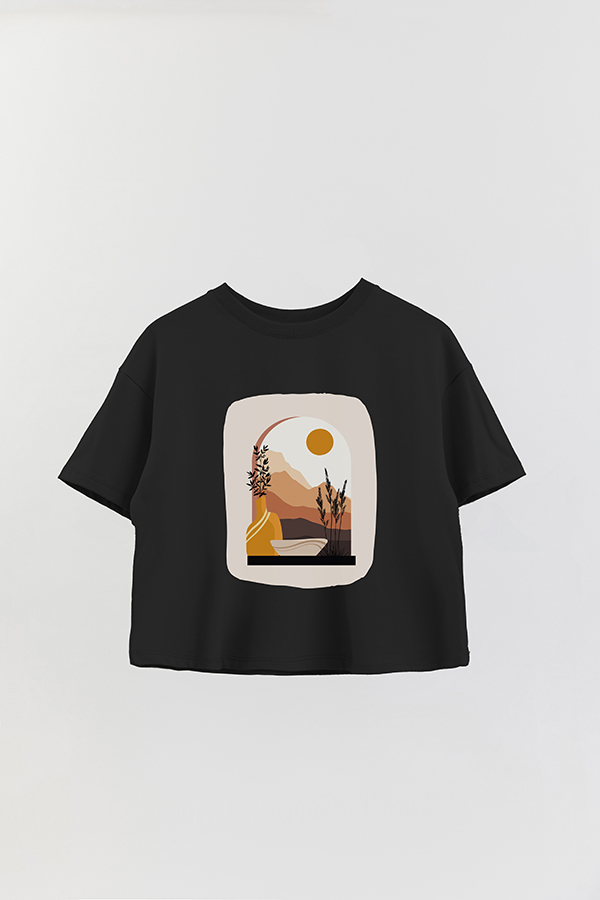REMERA CROP ESTAMPADA ART 154