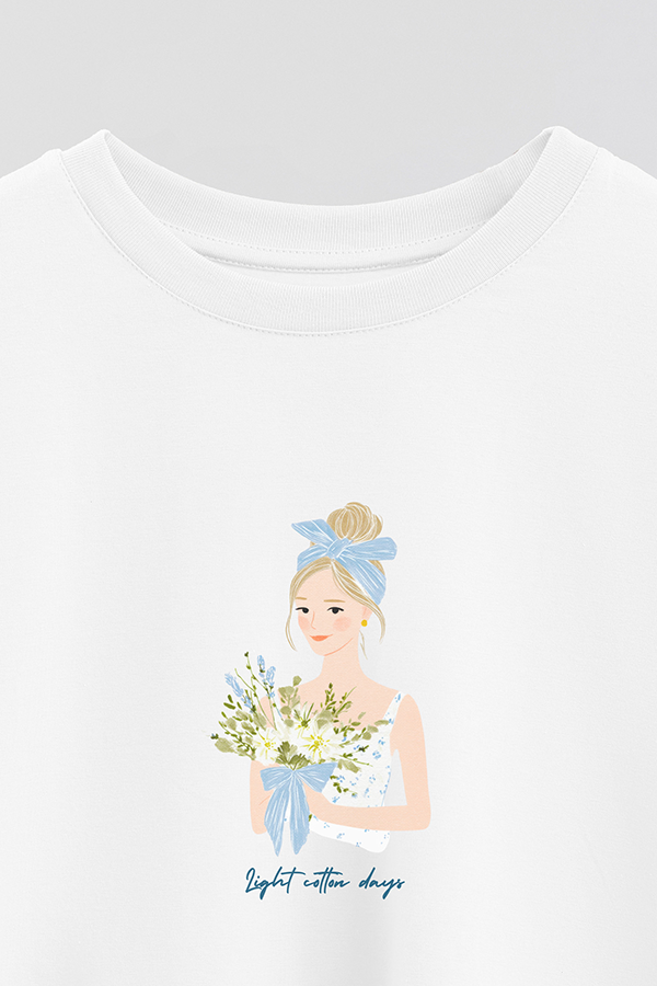 REMERA CROP ESTAMPADA COASTAL LIGHT COTTON