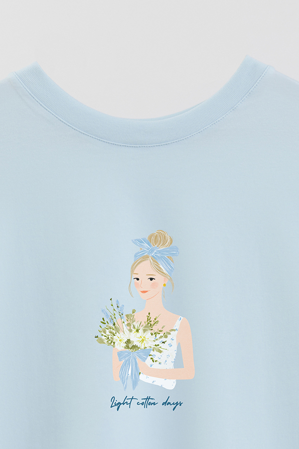 REMERA CROP ESTAMPADA COASTAL LIGHT COTTON