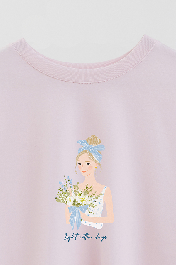 REMERA CROP ESTAMPADA COASTAL LIGHT COTTON